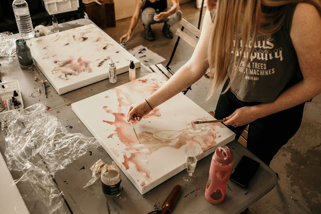 Painting class w/ Amica:  24th June, Wednesday